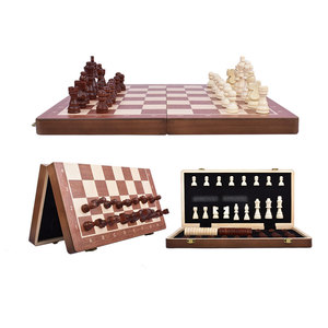 15 inch <span class=keywords><strong>2</strong></span> trong <span class=keywords><strong>1</strong></span> từ có thể gập lại bằng gỗ cờ vua và cờ Hội Đồng Quản trị trò chơi thiết lập với <span class=keywords><strong>2</strong></span> thêm nữ hoàng - Product Image 1