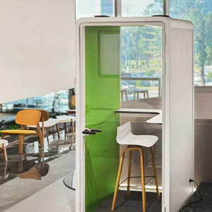 Easy Install Soundproof Work Booth Privacy Office Pod with Built in <b>Desk</b> Option - Product Image 6