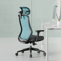 Chaise de bureau ergonomique colorée moderne chaise d'ordinateur réglable en maille avec soutien lombaire chaises de direction pour bureau à domicile