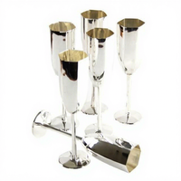Famille royale Modern Life Traditional Glam Design Single Flut Hexagonal Sheffield Silver Durable Metal All-Season Anniversary
