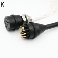 Connecteur sous-marin Subconn Micro Circulaire Femelle Bulkhead Mâle Inline MCBH25F MCIL25M pour câble humide enfichable ROV
