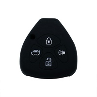 Accesorio para automóvil Cubierta protectora de silicona de 4 botones para llaves de automóvil Asequible Compatible con Land Cruiser Corolla Prius RAV4
