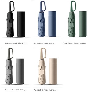 ร่มพับสามตอนแบบหนาพิเศษ สีพื้น พร้อมห่วงคล้องนิ้ว ง่ายต่อการพับเก็บ  สำหรับธุรกิจ  ขายส่งจากโรงงานโดยตรง - Product Image 2