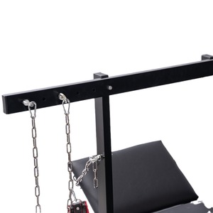 Silla Ajustable <span class=keywords><strong>Aoyama</strong></span> para Posiciones Sexuales, Silla Abrepiernas para Juegos Sexuales, Set de Bondage, Muebles para Juegos Sexuales, Metal + Cuero PU Negro - Product Image 4