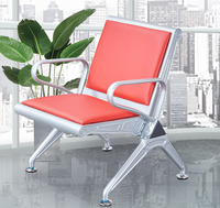 Chaise d'attente en acier thermolaqué de qualité commerciale, anti-rouille, pour hôpitaux, gares, banques, bureaux, aéroports, places publiques