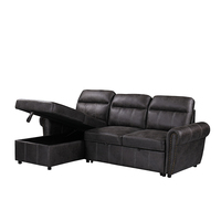 Sofá cama clásico en forma de L, sofá seccional multifuncional plegable, muebles clásicos