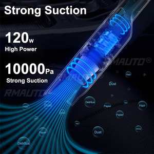 Aspiradora Inalámbrica para Auto de 120W y 10000pa con Gran Potencia de Succión, Portátil, con Aspiradora de Mano, de Doble Uso para Auto y Hogar, Mini Aspiradora - Product Image 4
