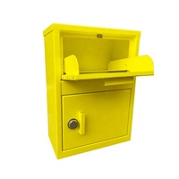 Boîte aux lettres murale sécurisée en métal avec revêtement en poudre imperméable, petite boîte à colis antivol, boîte aux lettres personnalisée