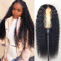 Perruque Lace Front Jerry Curly 13*6, cheveux brésiliens Remy couleur naturelle, brun clair