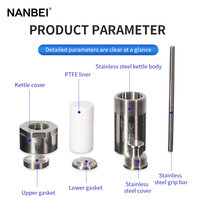 Réacteur autoclave à haute pression en acier inoxydable Ptfe doublé de téflon de laboratoire