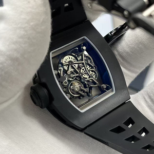 Reloj de Hombre Mecánico Automático con Diseño Nocturno, Estuche con Aspecto de Carbono Totalmente Negro, Esqueleto, Luminoso, Deportivo, a la Moda, Nueva Tendencia - Product Image 2