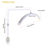 Lampe de table LED 25 pouces, lampe UV demi-lune pour ongles, lampe de manucure avec support de téléphone, outils de beauté pour salon de tatouage et de manucure