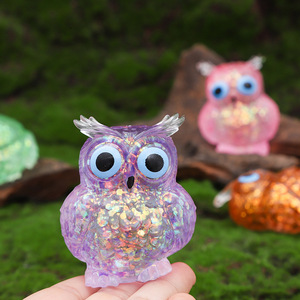 Juguete de Peluche de Maltosa en Forma de Búho Transparente, Juguete Antiestrés para Fiestas - Product Image 3