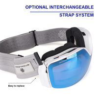 Lunettes de ski et de snowboard magnétiques toriques, sangle interchangeable, compatible OTG, protection UV, résistantes à l'eau, légères, sportives
