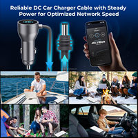 Chargeur de voiture Starlink Mini, câble d'alimentation CC, allume-cigare 12V-24V avec affichage numérique, avec USB-C 30W, USB-A 350 ports