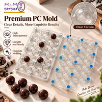 Moule à chocolat Tangba personnalisé magnétique 2-en-1 en forme de ballon de football 3D, en polycarbonate, 32 cavités, 15g, démoulage facile, qualité alimentaire FDA LFGB