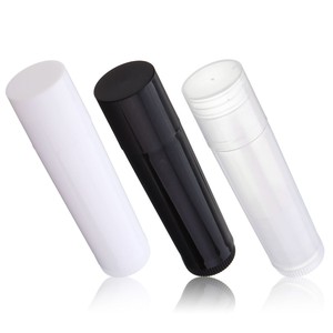 Bálsamo labial contenedor vacío 5ml plástico blanco negro transparente DIY lápiz labial Chapstick tubo recarga Twist up redondo bálsamo labial tubo 5g 0,15 oz