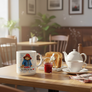Mug à café en porcelaine 11 oz, motif Ours <span class=keywords><strong>Paddington</strong></span> style Dolomite Angleterre 2026, avec poignée, compatible lave-vaisselle et micro-ondes, idéal pour les voyages - Product Image 2