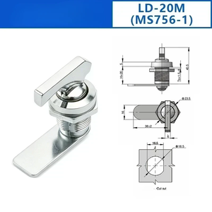 Serratura a camma offset a pollice in lega di zinco senza chiave per porte di camper e armadi moderni - Ingrosso - Product Image 5