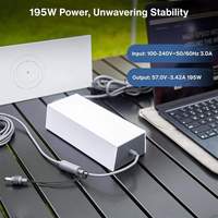 Adaptateur d'alimentation Starlink Gen 3 195W 57V 3.45A avec port CC étanche C8 détachable et fonction PD Type-C