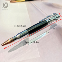 Stylo à bille à action de luxe de style balle pour hommes stylo en métal lisse avec conception de pince à pistolet tactique pour les amateurs de militaires de bureau