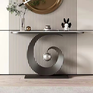 Tavolo Console Moderno Minimalista Italiano, Lusso Discreto, Semplice Piano <span class=keywords><strong>in</strong></span> Pietra, Tavolo Creativo per Ingresso e Corridoio Stretto - Product Image 4