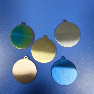 Étiquettes vierges personnalisables en acier inoxydable 304, gravables au laser, pour porte-clés, identification d'animaux, bagages, DIY, vente en gros - Product Image 2