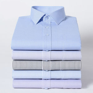 耐磨防皱透气条纹衬衫可定制通勤商务休闲服环保棉质 - Product Image 5