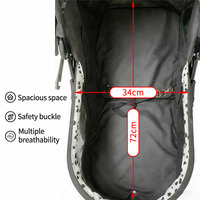 Poussette pliable à 3 roues JXB PG8450 pour chiens et chats de petite et moyenne taille jusqu'à 25 kg