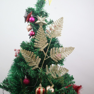 ใบไม้กลิตเตอร์ห้ากลีบขายส่ง สำหรับทำ<span class=keywords><strong>ดอก</strong></span>ไม้ประดิษฐ์ DIY อุปกรณ์ตกแต่งคริสต์มาส ของตกแต่งบ้าน - Product Image 4