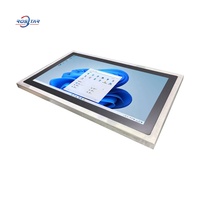 PC tactile capacitif industriel 24 pouces J6412 IP67 avec boîtier en acier inoxydable pour environnements difficiles extérieurs, marins et alimentaires