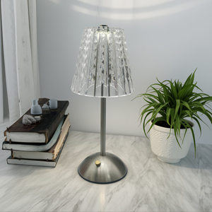 Lámpara de Mesa Moderna de Cristal con Pantalla en Forma de Campana, Base de Latón, Interruptor de Botón, LED 2700K Blanco Cálido, CRI 90, Base para Bombilla AC E26, Decorativa - Product Image 6