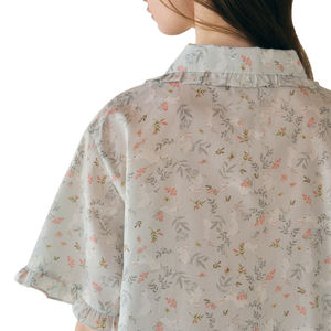 Ropa de Casa de algodón personalizada, Conjunto de pijama con estampado floral <span class=keywords><strong>para</strong></span> mujer, Conjunto de pijama <span class=keywords><strong>para</strong></span> <span class=keywords><strong>dormir</strong></span> <span class=keywords><strong>para</strong></span> mujer - Product Image 3