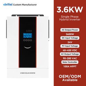 Prix Usine Système Solaire Hybride 3600W 24V à Onde Sinusoïdale Pure Hors Réseau & MPPT - Product Image 1
