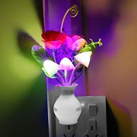 Veilleuse LED moderne en forme de champignon, à brancher, avec capteur crépusculaire automatique, 0,5W, économie d'énergie, mini, à intensité variable, pour chambre et décoration intérieure
