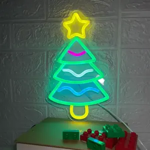 Sculptures lumineuses LED de sapin de Noël qui vous saluent avec une ambiance festive, intensité réglable, cadeaux de fête pour enfants et famille - Product Image 5