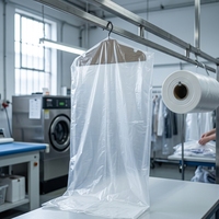 Housses de vêtements de luxe personnalisées en polypropylène imperméable avec logo pour nettoyeurs à sec, sacs longs suspendus pour costumes et manteaux