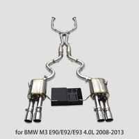 Knalpot Valvetronic Custom untuk BMW M3 E90/E92/E93 4.0L 2008-2013 Boska Dual X Pipe Suara Agresif Resonated Valved Race Pipes