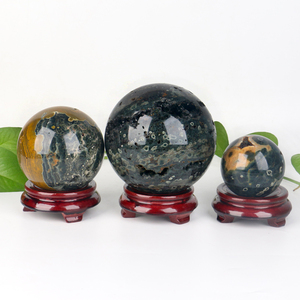 Hot Sale Hand Polished <b>Crystal</b> Healing Stone Ocean jasper <b>Crystals</b> Sphere for Home Decor - Product Image 3
