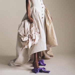 Large Size 45 Women Silk High Heels Back Strap Sandals Pointed Toe Pumps Front <b>Big</b> <b>Bow</b> Dress Stiletto Slingback Shoes - Product Image 6