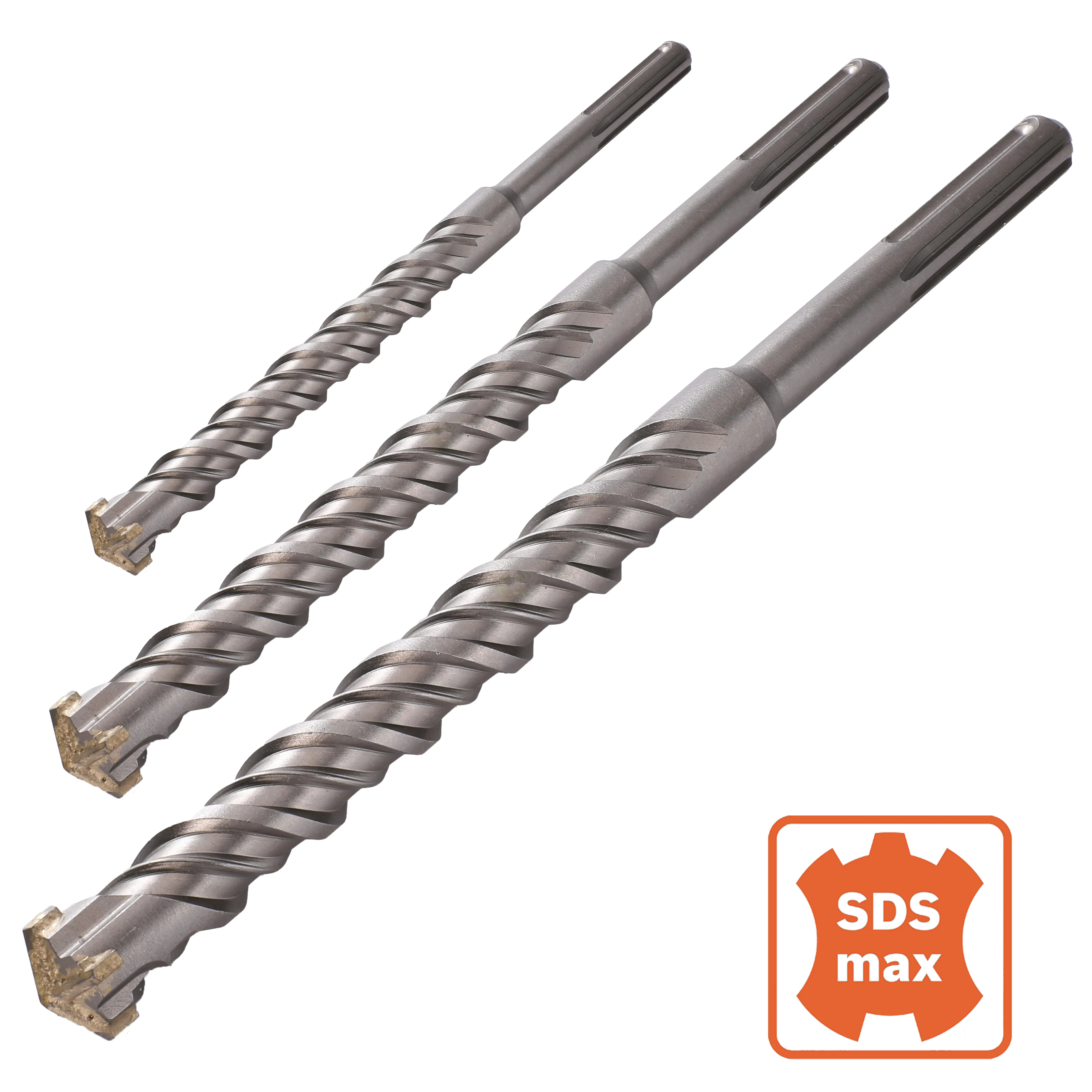 Mũi Khoan Bê Tông SDS Max 8-28Mm Mũi Khoan Búa Thân Dài 280-1000Mm Để Khoan Bê Tông