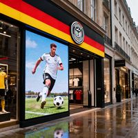 Écran publicitaire LED P3.9 de 229 pouces pour les matchs de football allemands, les matchs de football, les fournitures, les magasins spécialisés, écran vidéo mural de 3,9 mm