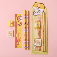 Vente en gros de cartes blister dessin animé pour enfants, boîte à crayons standard HB pour l'école, cadeau de récompense pour étudiants