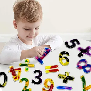 0123 Set öğrenme eğitim duyusal oyuncaklar çocuklar için matematik numaraları Montessori oyuncaklar sınıf okul öncesi tulumları