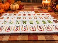 Mahjong américain Thanksgiving Turkey Pumpkin, 160 tuiles en acrylique, cadeau pour la fête d'automne, personnalisable OEM ODM, faible MOQ, vente en gros