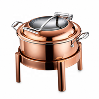 LIYUNDA – Ensemble de chauffe-plats de buffet en acier inoxydable 4L pour hôtels et restaurants, ustensiles de cuisine et de traiteur