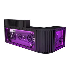 Rak Wine lampu LED logam, lemari pamer logam untuk desain toko Display kaca anggur - Product Image 6