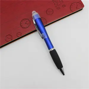 OEM Led אור למעלה מתנה רך מגע מסך עט מותאם אישית לוגו Stylus קידום כדורי עט