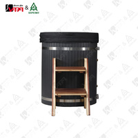 Sistem Terapi Air Dingin Vapasauna Plug-and-Play dari Produsen Langsung, Kayu Cedar Merah, untuk Penggunaan Rumah Modern, Ramah Apartemen untuk 1 Orang
