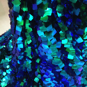 18mm óng ánh đầy màu sắc vuông sequin lưới vải sân khấu bên và váy cưới quần áo chụp nền và may mặc - Product Image 4